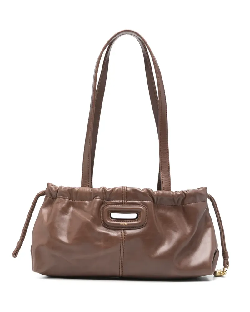 Maje Schultertasche mit Raffungen - Braun Braun