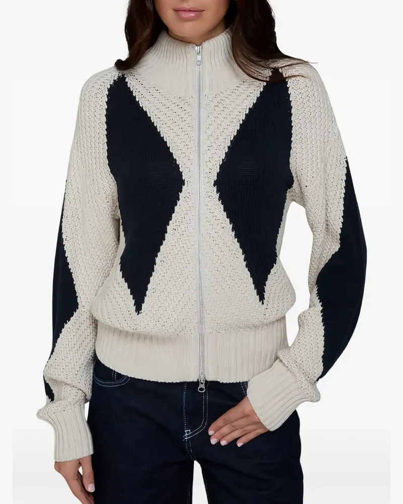 Autumn Cashmere Cardigan mit Reißverschluss - Nude Nude