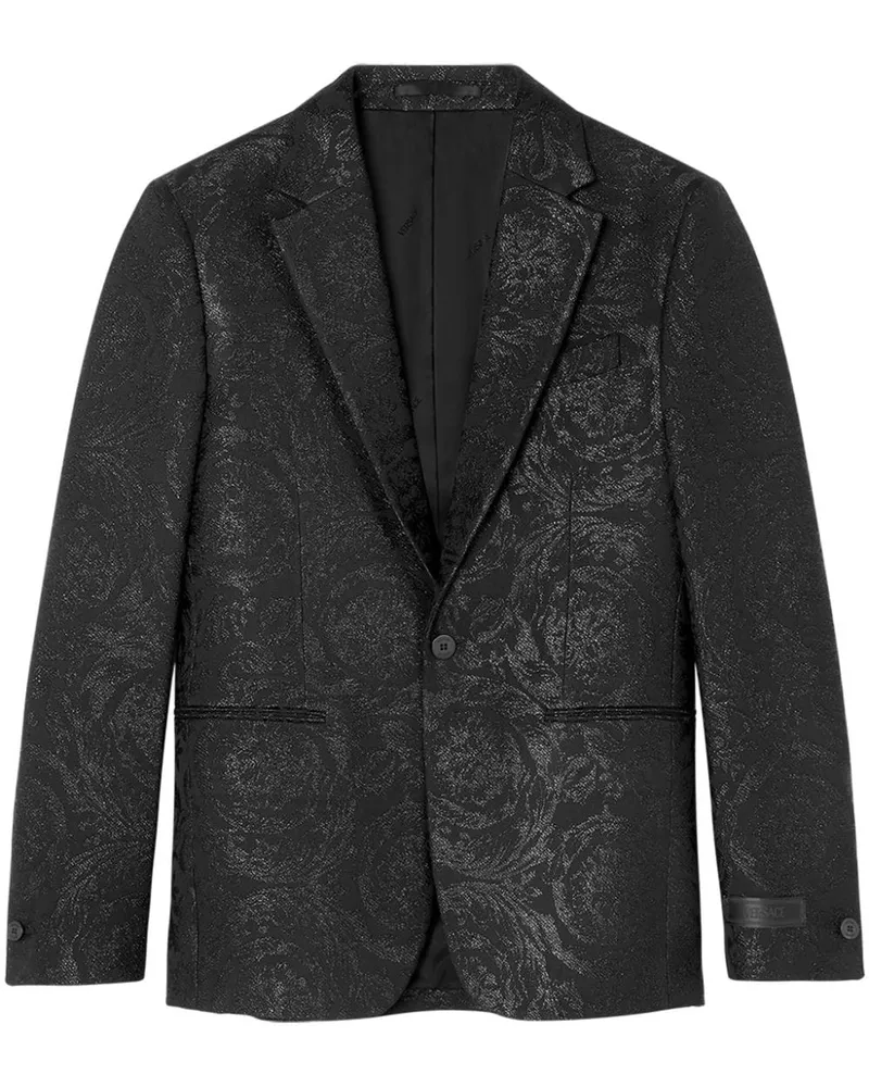 Versace Barocco Jacquard-Sakko - Schwarz Schwarz