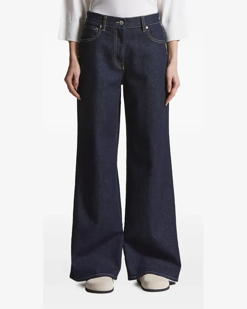 Peserico Five-Pocket-Jeans mit Logo-Patch - Blau Blau