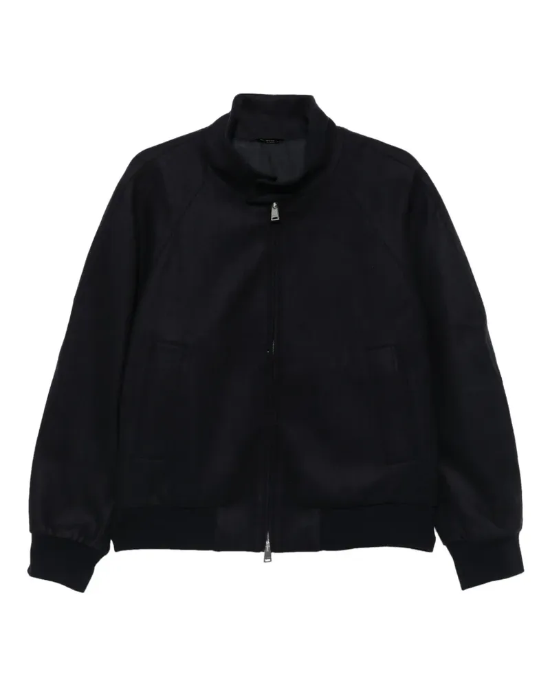 Fendi Blousonjacke mit Logo-Patch - Schwarz Schwarz