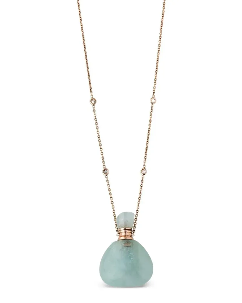Jacquie Aiche 14kt Aquamarine Potion Bottle Rotgoldhalskette - Blau Blau