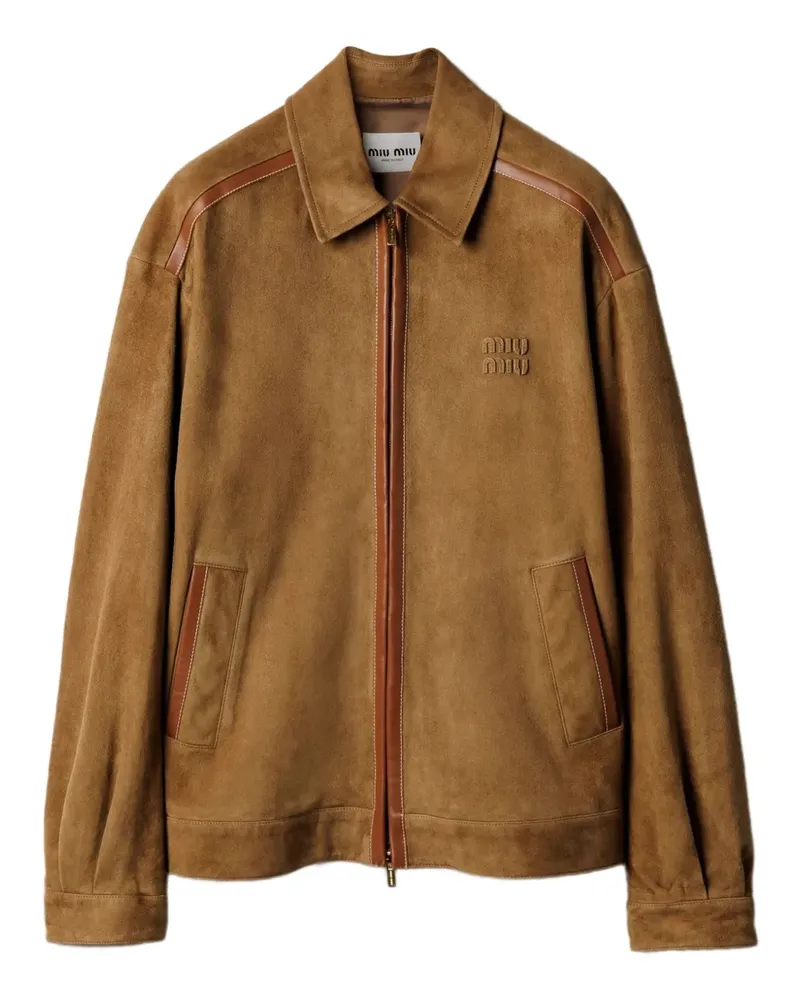 Miu Miu Jacke aus Wildleder - Braun Braun