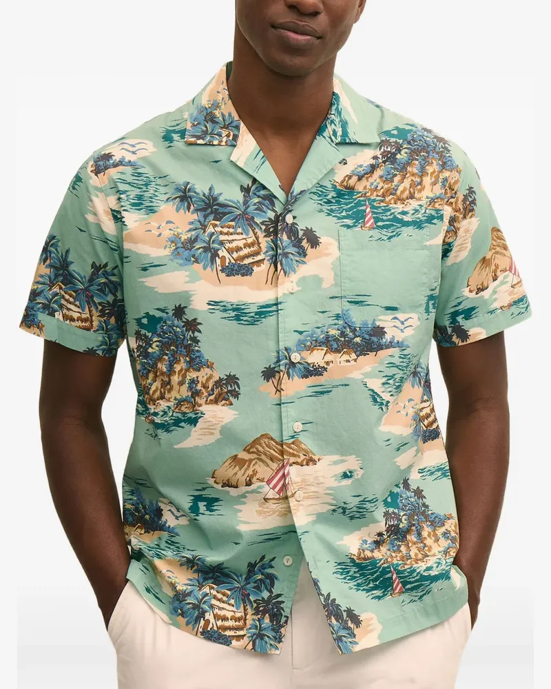 Brooks Brothers Sweatshirt mit Insel-Print - Grün Grün