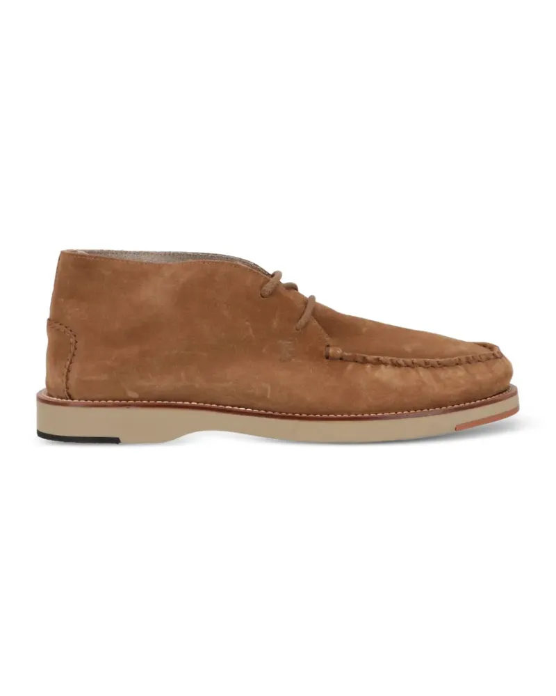 TOD'S lace-up suede ankle boots - Braun Braun