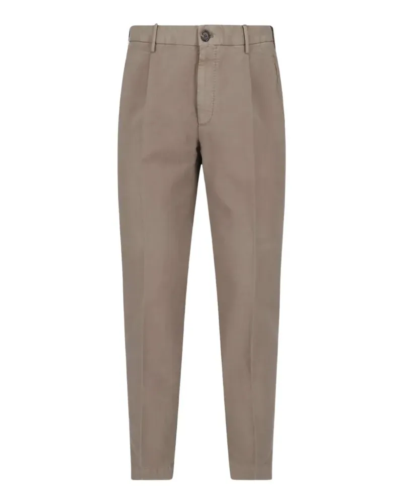 Incotex pleated straight-leg trousers - Nude Nude