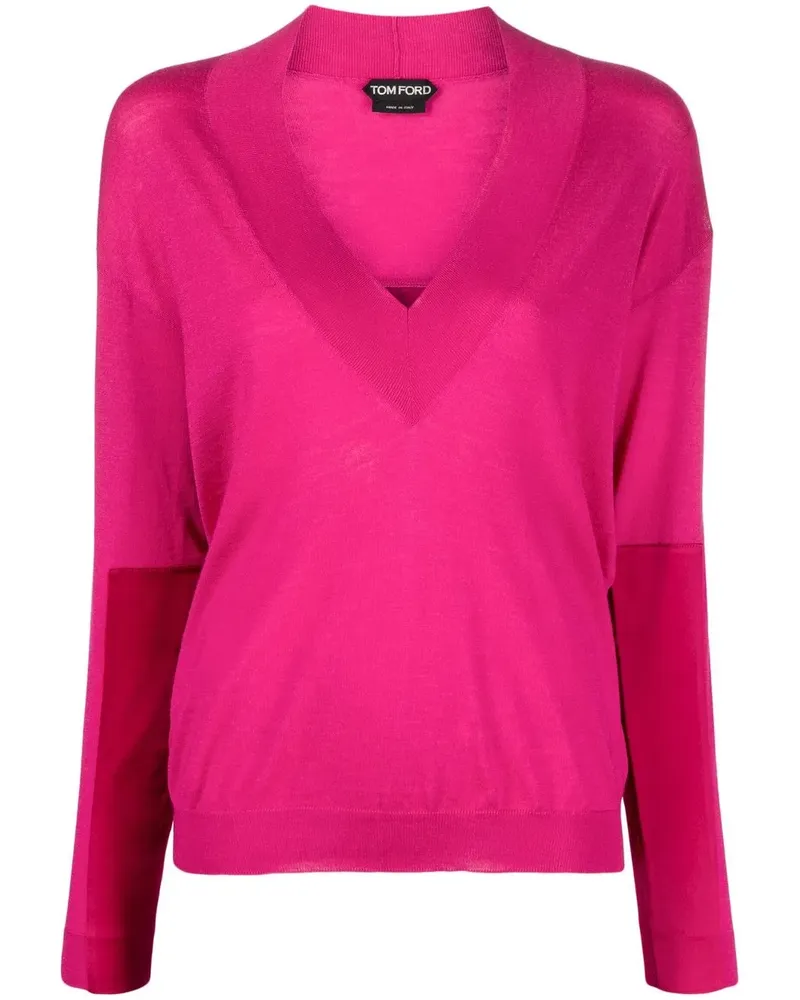 Tom Ford Pullover mit V-Ausschnitt - Rosa Rosa