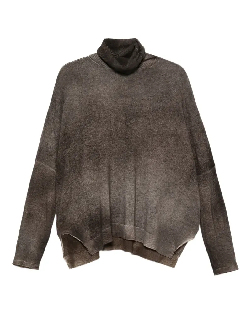 Avant Toi Rollkragenpullover mit Farbverlauf-Optik - Braun Braun