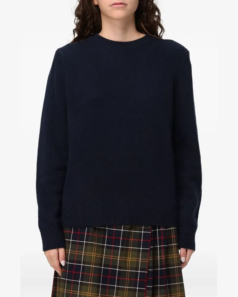 Barbour ribbed-trim crew-neck sweater - Blau Blau