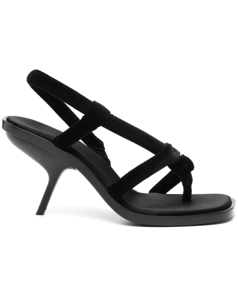 Ferragamo Samtsandalen 85mm Schwarz