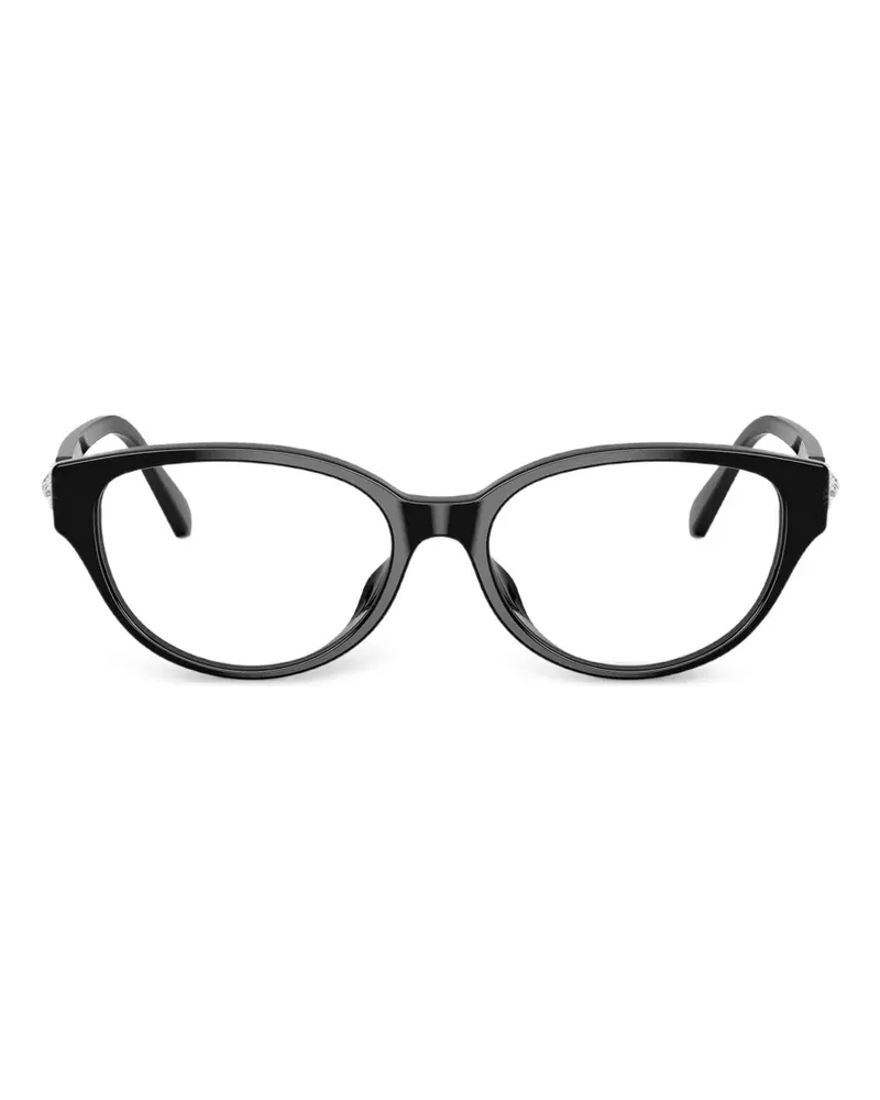 Swarovski Cat-Eye-Brille mit Kristallen - Schwarz Schwarz