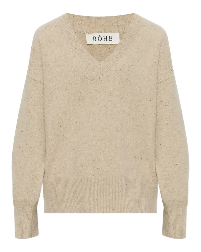 Róhe Pullover mit V-Ausschnitt - Nude Nude