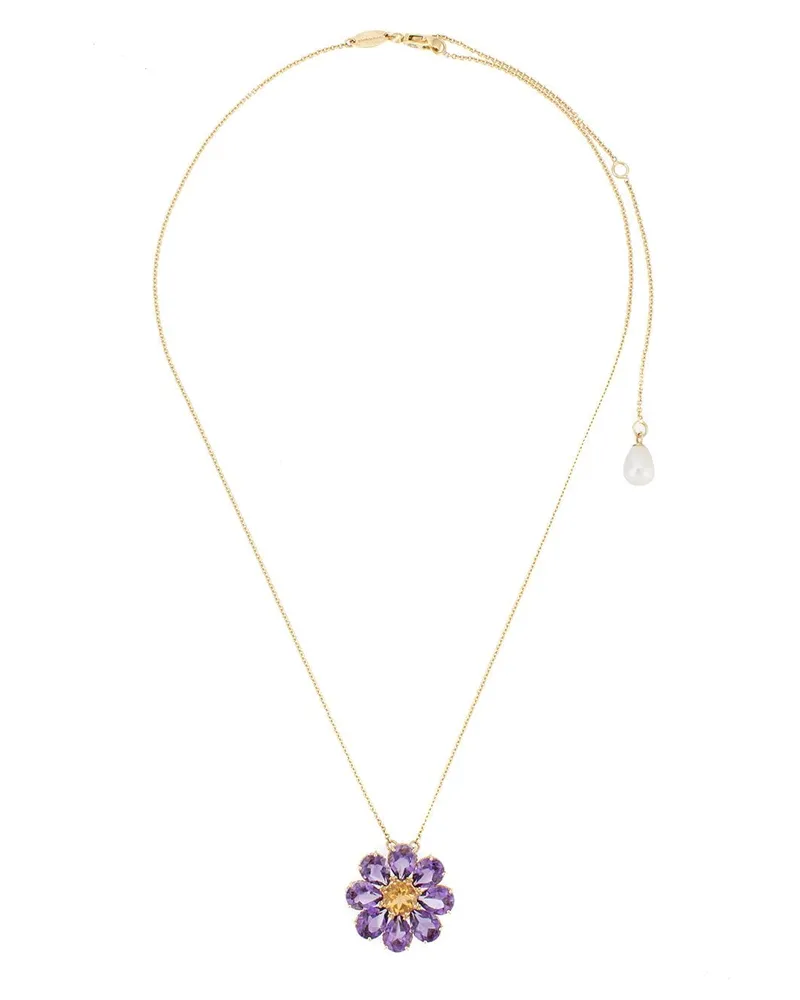 Dolce & Gabbana 18kt Spring Gelbgoldhalskette mit Amethyst Gold