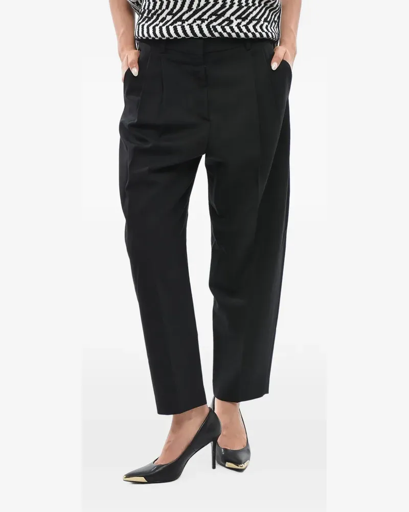 Stella McCartney Hose mit doppelter Falte - Schwarz Schwarz