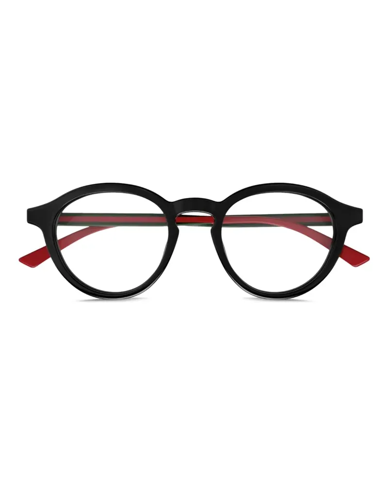 Gucci Brille mit rundem Gestell - Schwarz Schwarz