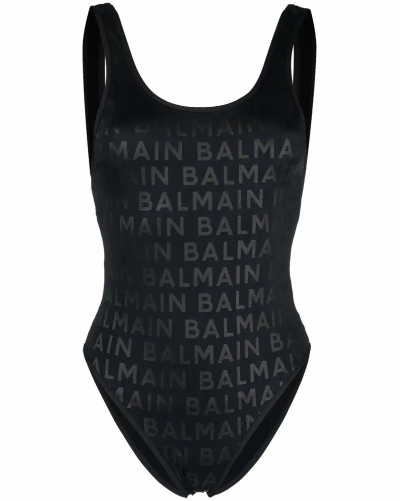 Balmain Olimpionic Badeanzug - Schwarz Schwarz