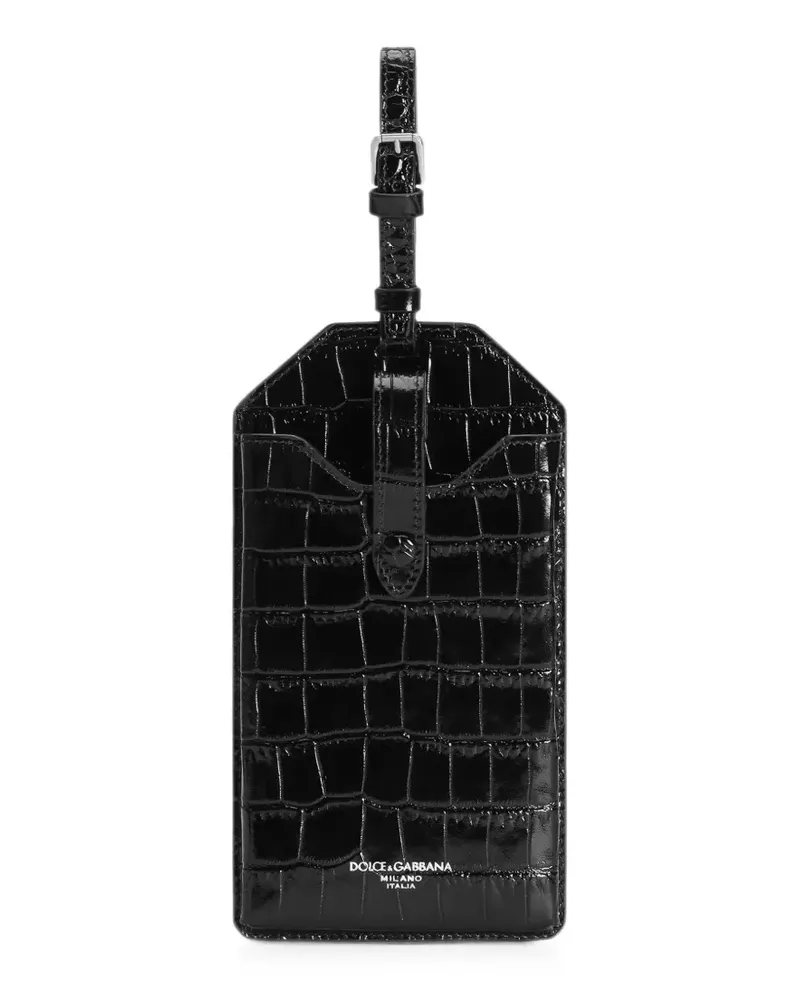 Dolce & Gabbana Brillenetui aus Alligatorleder - Schwarz Schwarz