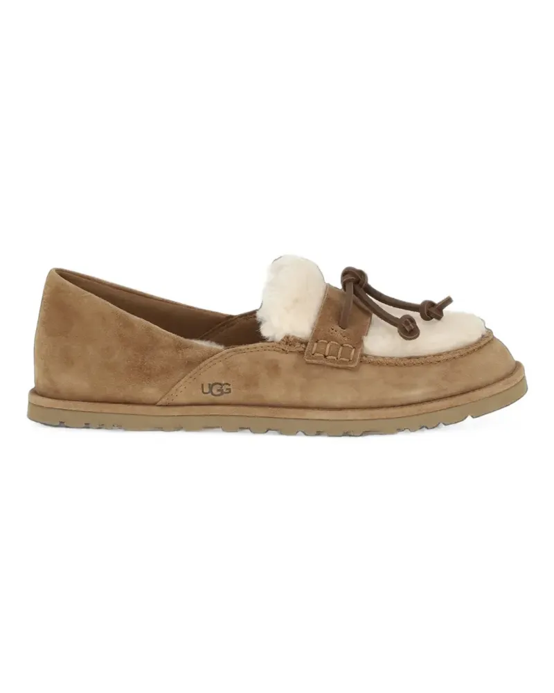 UGG Zora shearling-trim loafers - Braun Braun