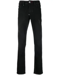 Philipp Plein Klassische Straight-Leg-Jeans Schwarz