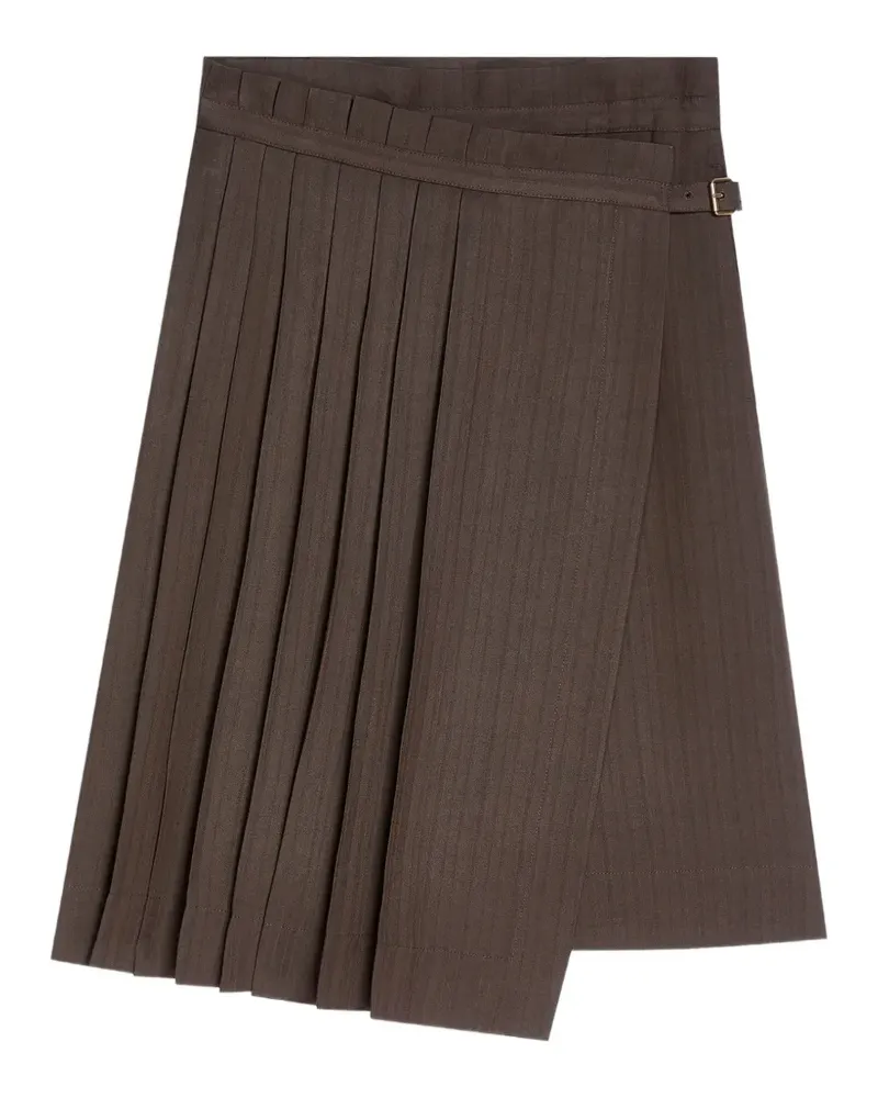 Dries van Noten Faltenrock aus Viskose - Braun Braun