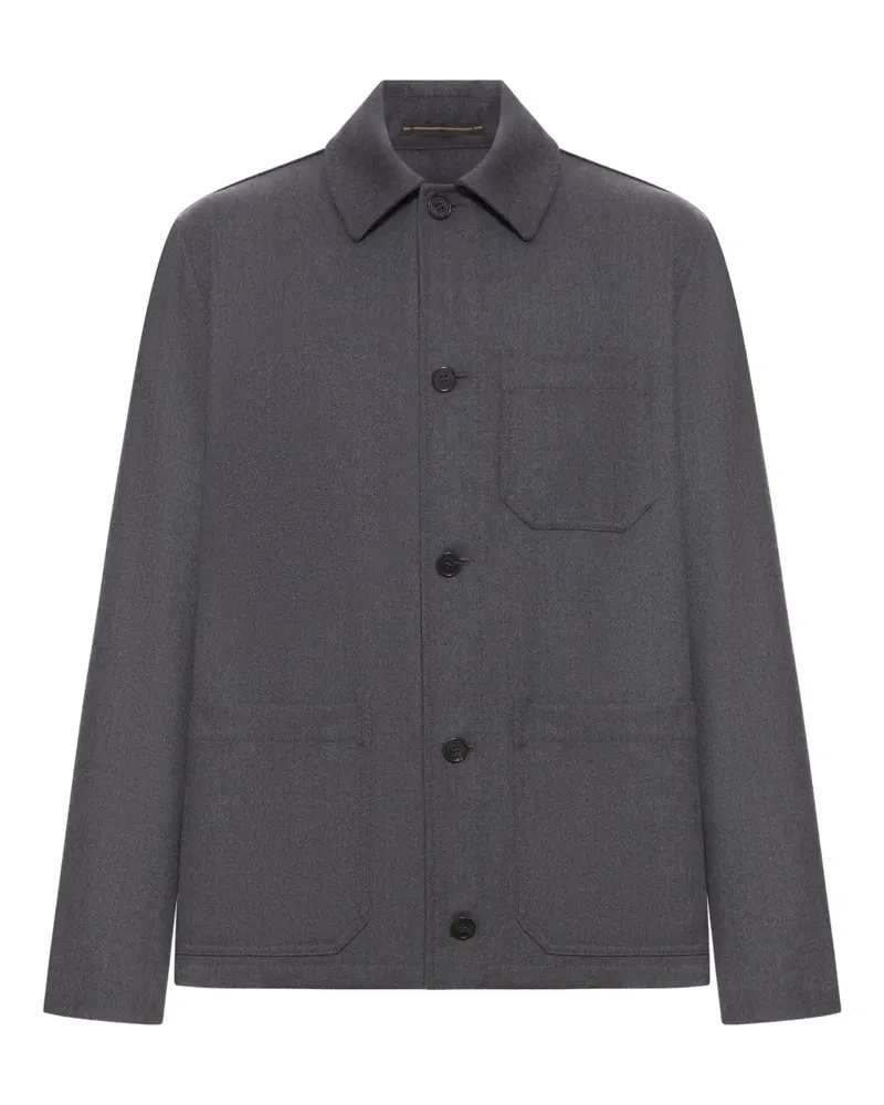 Incotex Jacke mit Knopfverschluss - Grau Grau
