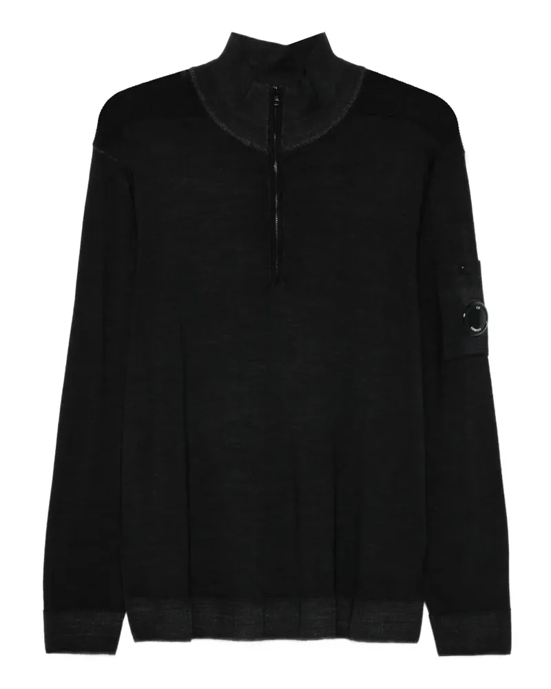 C.P. Company Half-Zip-Pullover mit Tasche - Schwarz Schwarz