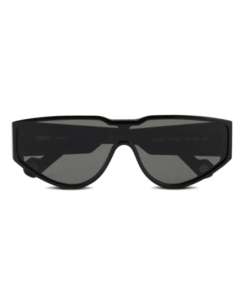 Gia Borghini logo-print sunglasses - Schwarz Schwarz
