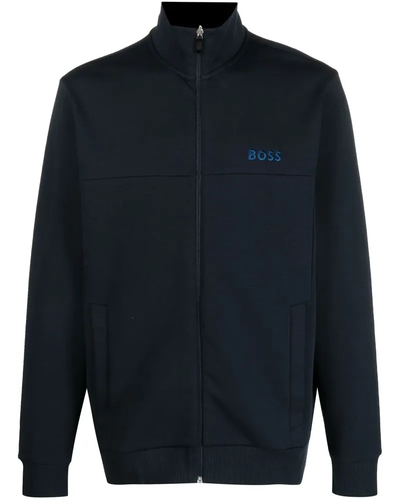 HUGO BOSS Jacke mit Logo-Stickerei - Blau Blau