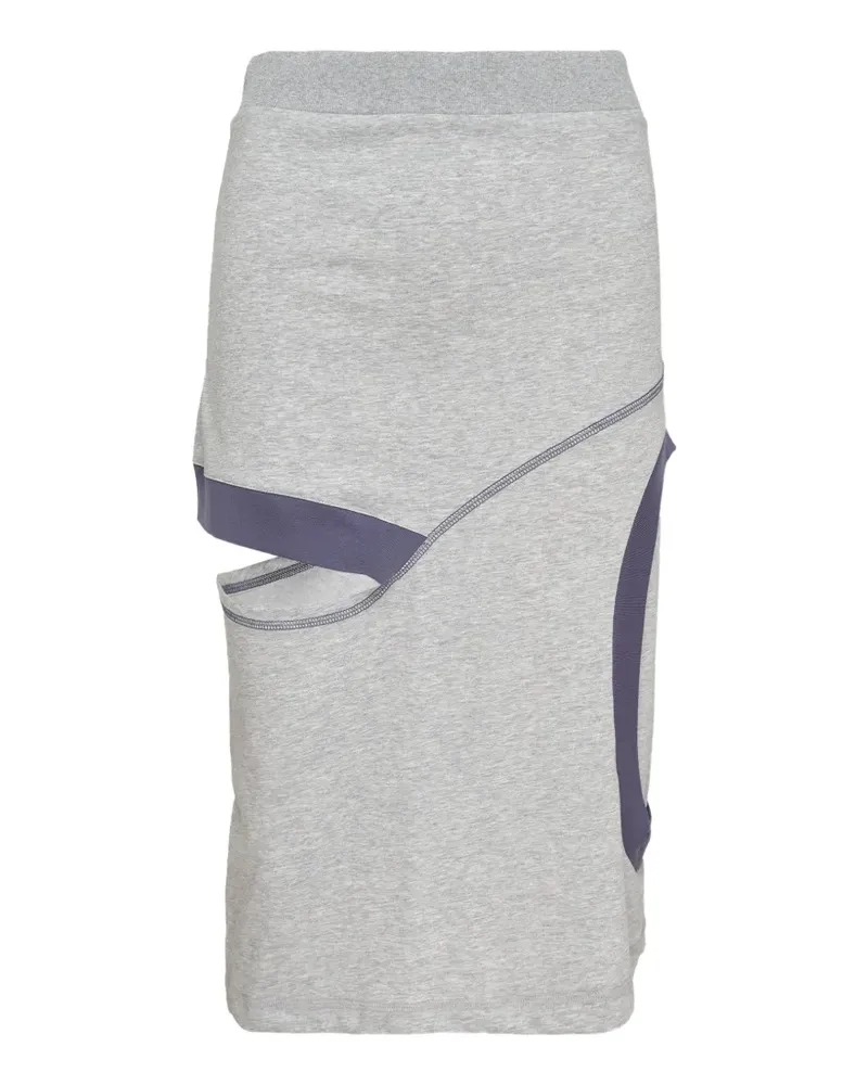 OPEN YY colour-block cutout skirt - Grau Grau