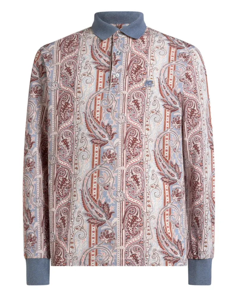 Etro Poloshirt aus Piqué - Blau Blau