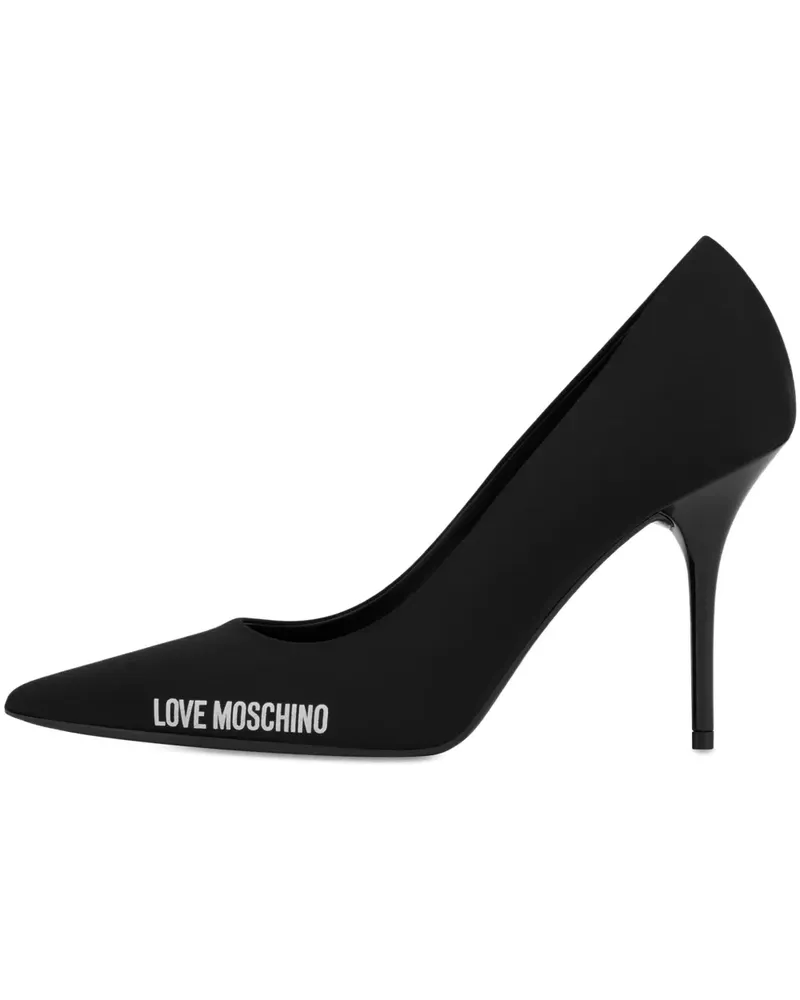 Moschino Pumps mit Logo-Print - Schwarz Schwarz
