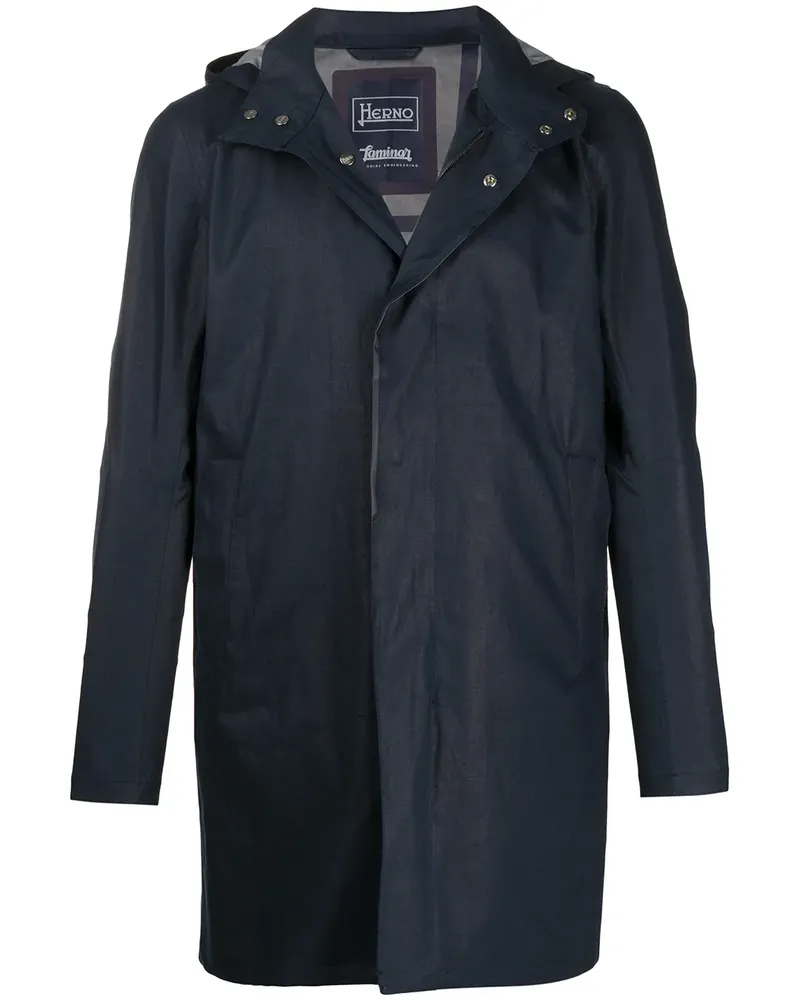Herno Beschichteter Kapuzenparka - Blau Blau