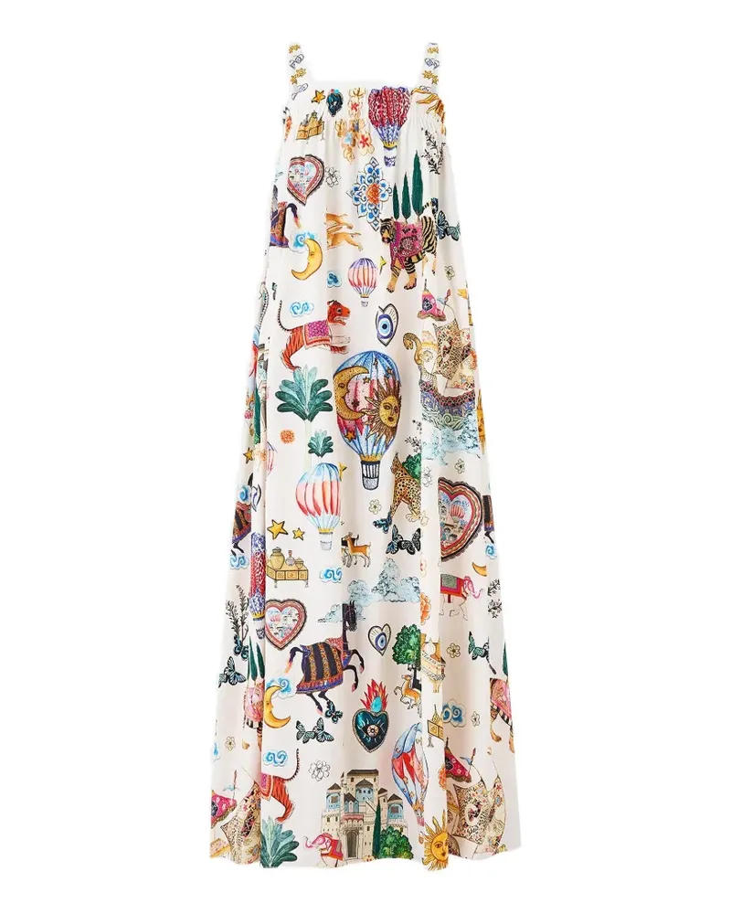 Camilla Kleid mit breitem Riemen - Weiß Weiß