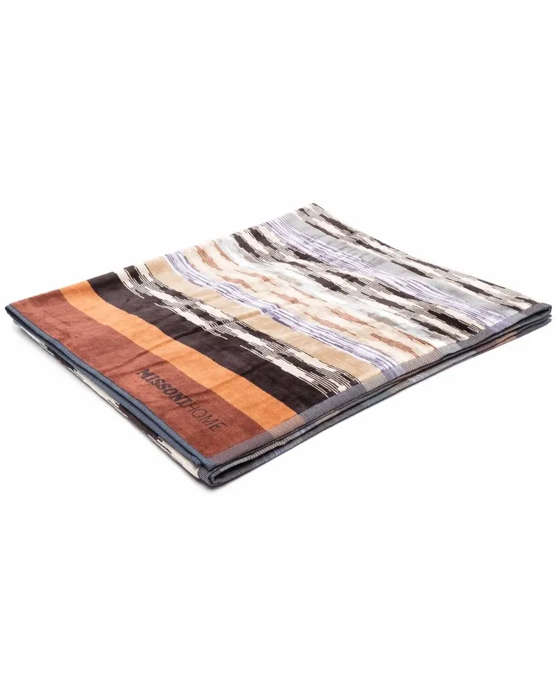 Missoni Home Gestreiftes Strandtuch - Braun Braun