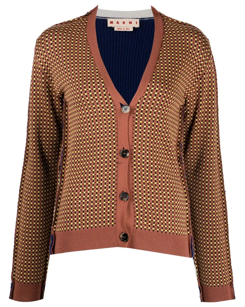 Marni Cardigan mit V-Ausschnitt - Braun Braun