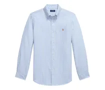 Gestreiftes Button-down-Hemd - Blau