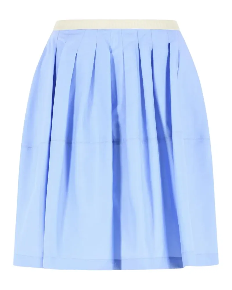 Marni pleated cotton mini skirt - Blau Blau
