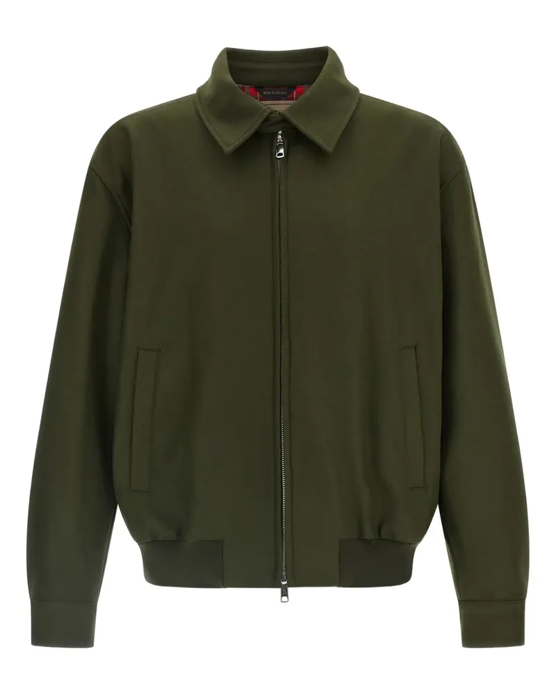 Baracuta Melton Hemdjacke mit Reißverschluss - Grün Grün