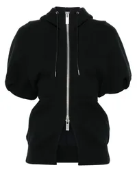 Sacai Jersey-Hoodie Schwarz