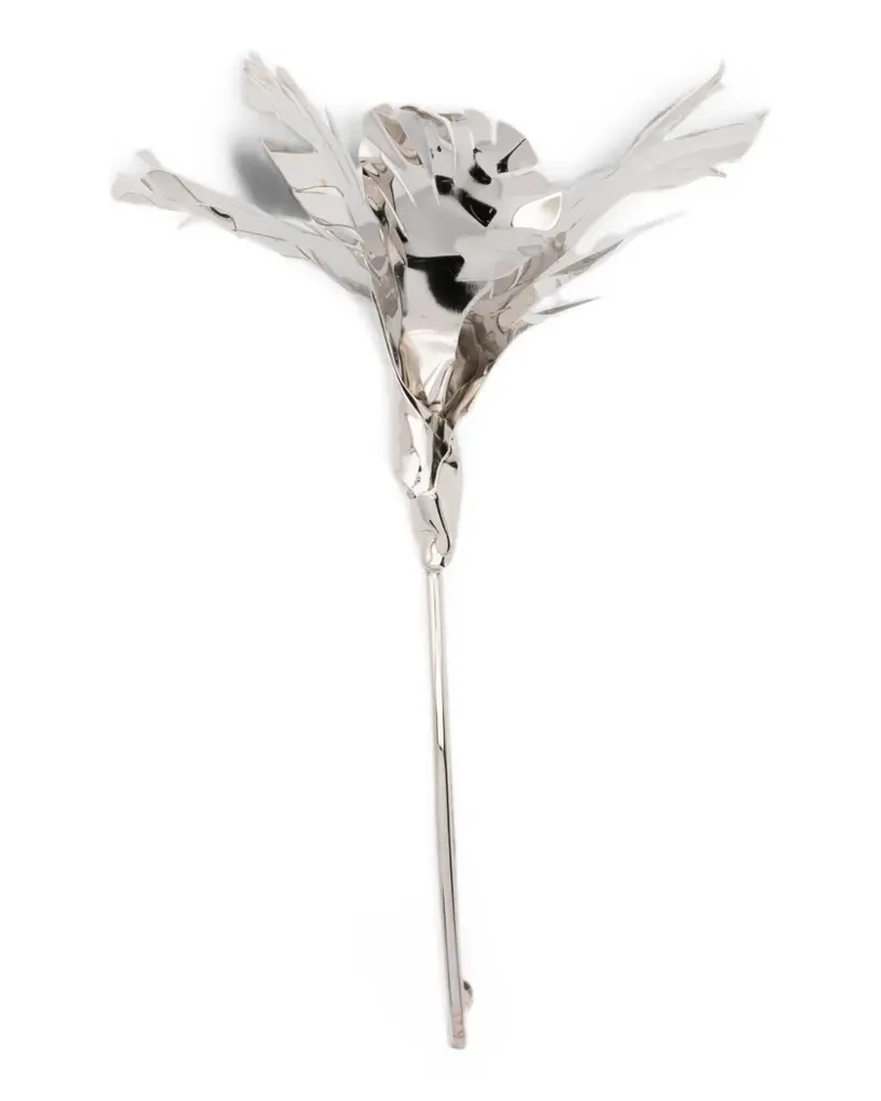 N° 21 Brosche mit Blumenmotiv - Silber Silber