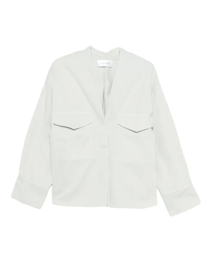 christian wijnants pocketed V-neck denim jacket - Grün Grün