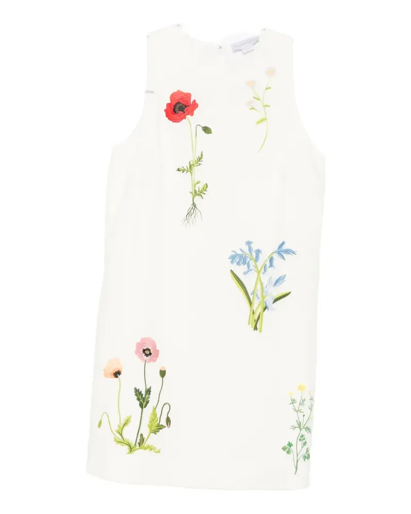 Stella McCartney Kleid mit Blumenstickerei - Weiß Weiß