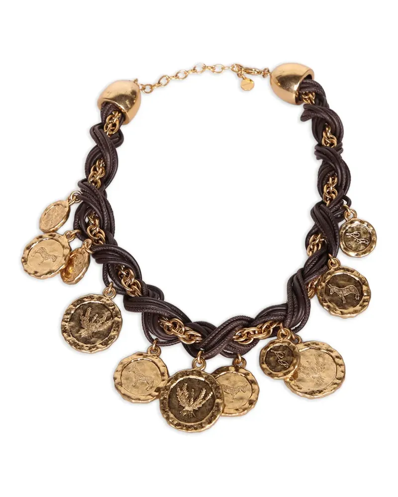 Jacquemus The Pièces coin-pendant braided necklace - Gold Gold