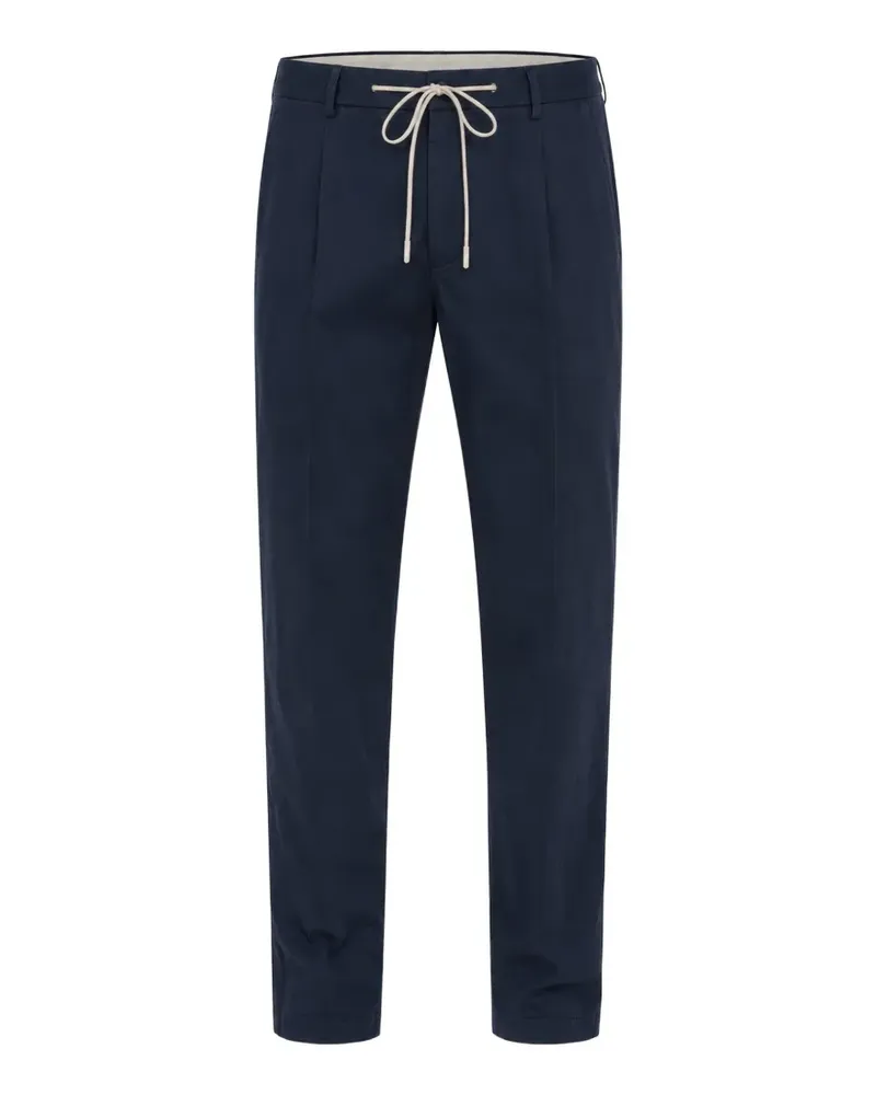 Eleventy drawstring-waist straight-leg trousers - Blau Blau