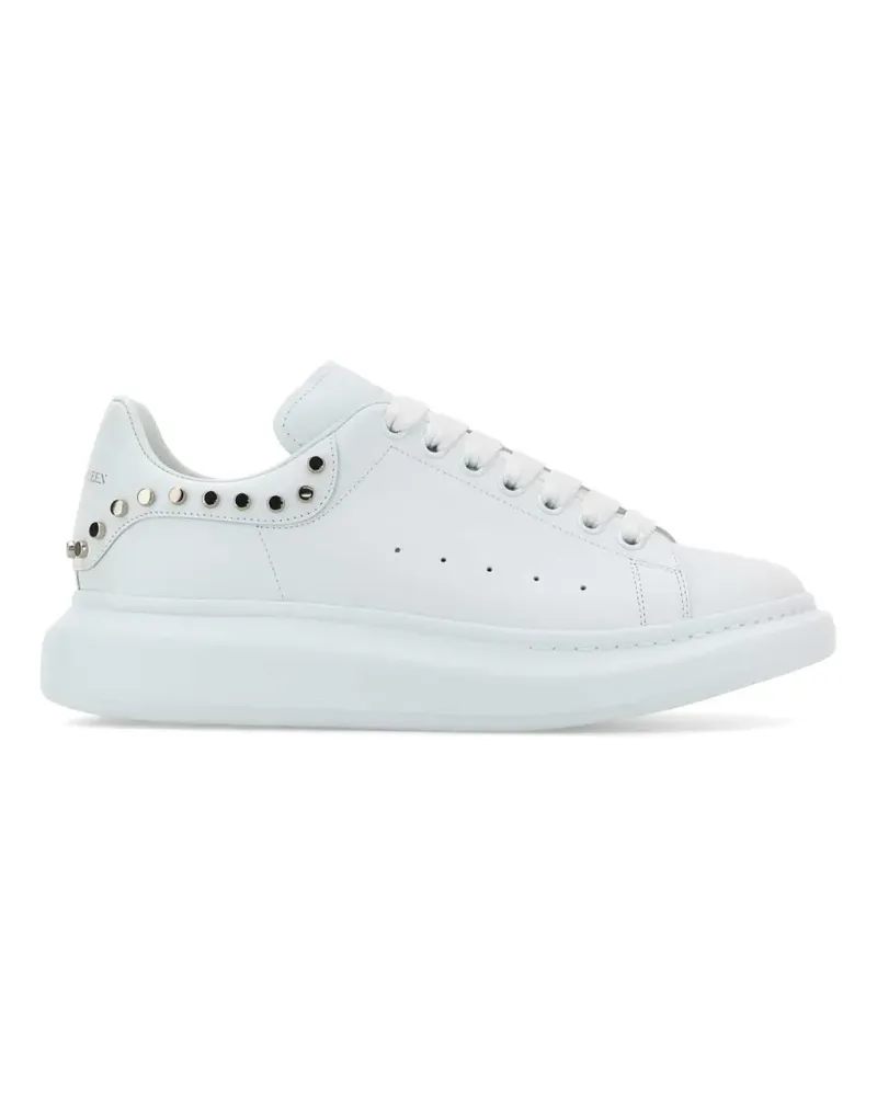 Alexander McQueen Oversized stud-embellished lace-up leather sneakers - Weiß Weiß