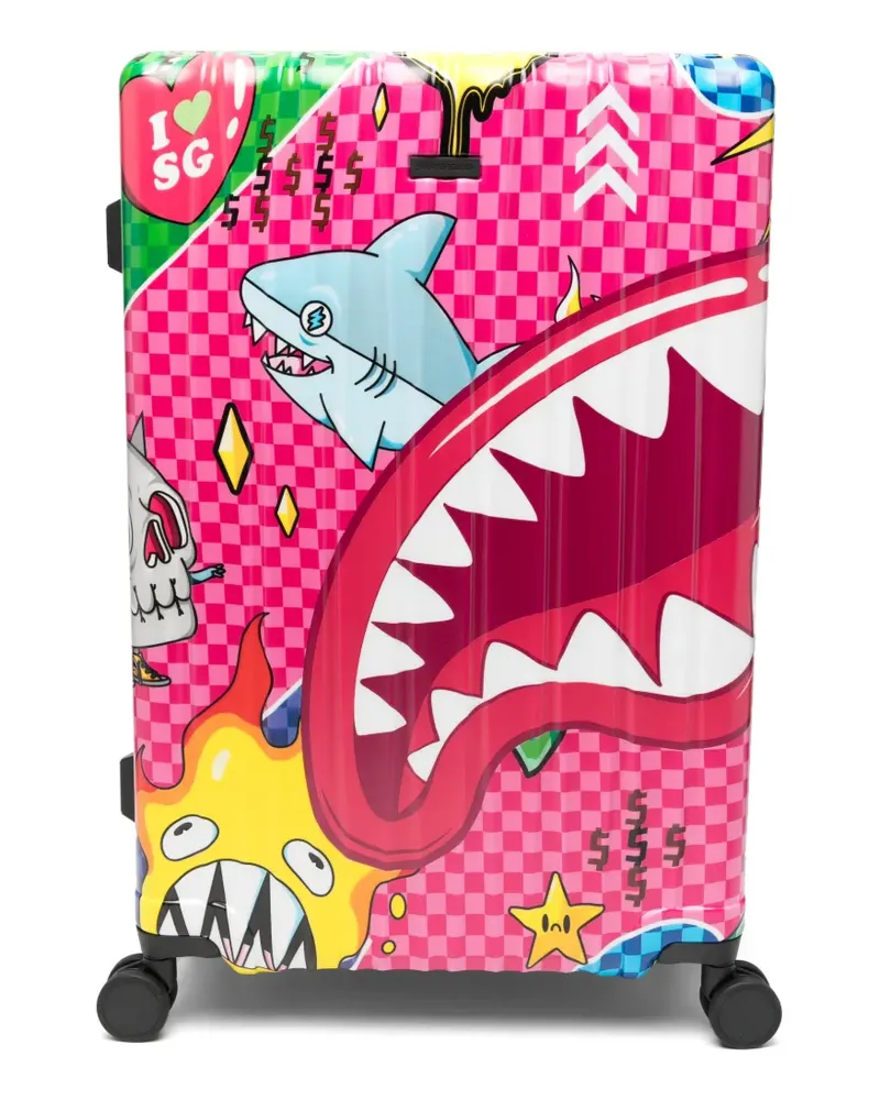 Sprayground Wild Hartschalenkoffer mit grafischem Print - Rosa Rosa