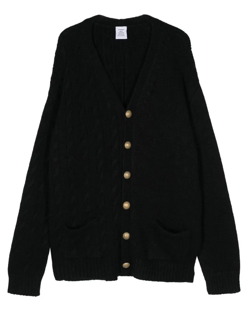 VETEMENTS Split Cardigan - Schwarz Schwarz