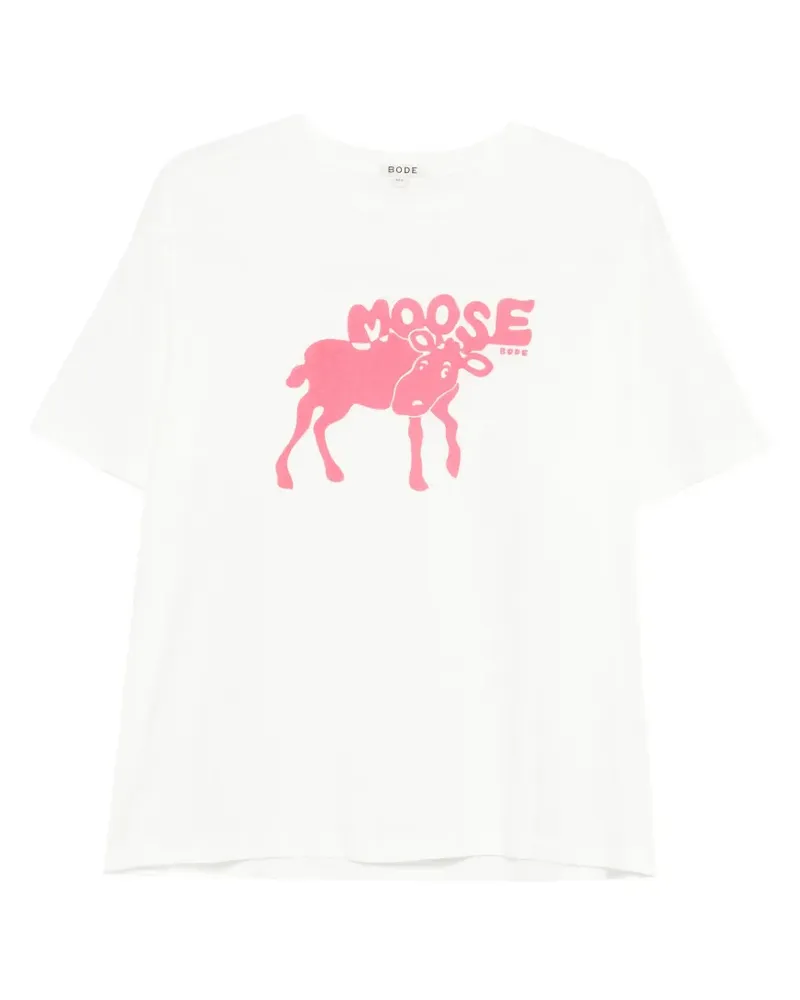 BODE Antlers Moose T-shirt - Weiß Weiß