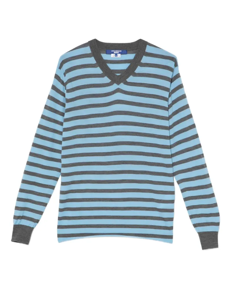 Junya Watanabe Gestreiftes T-Shirt - Blau Blau