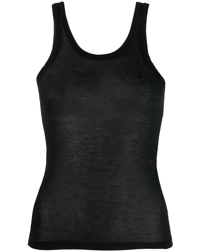 COPERNI Semi-transparentes Oberteil - Schwarz Schwarz